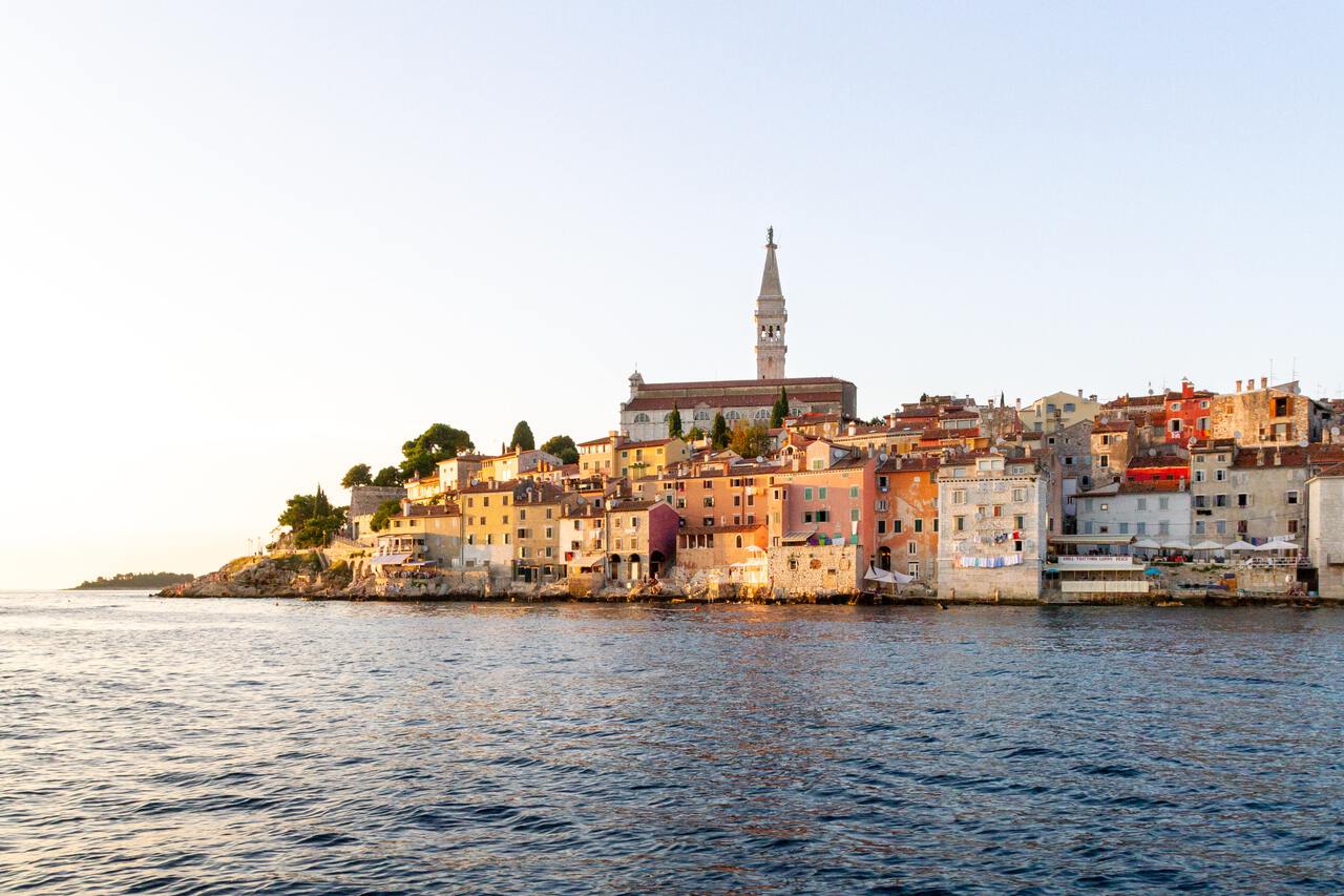 The seafront promenade lining Diocletian's Palace in Riva