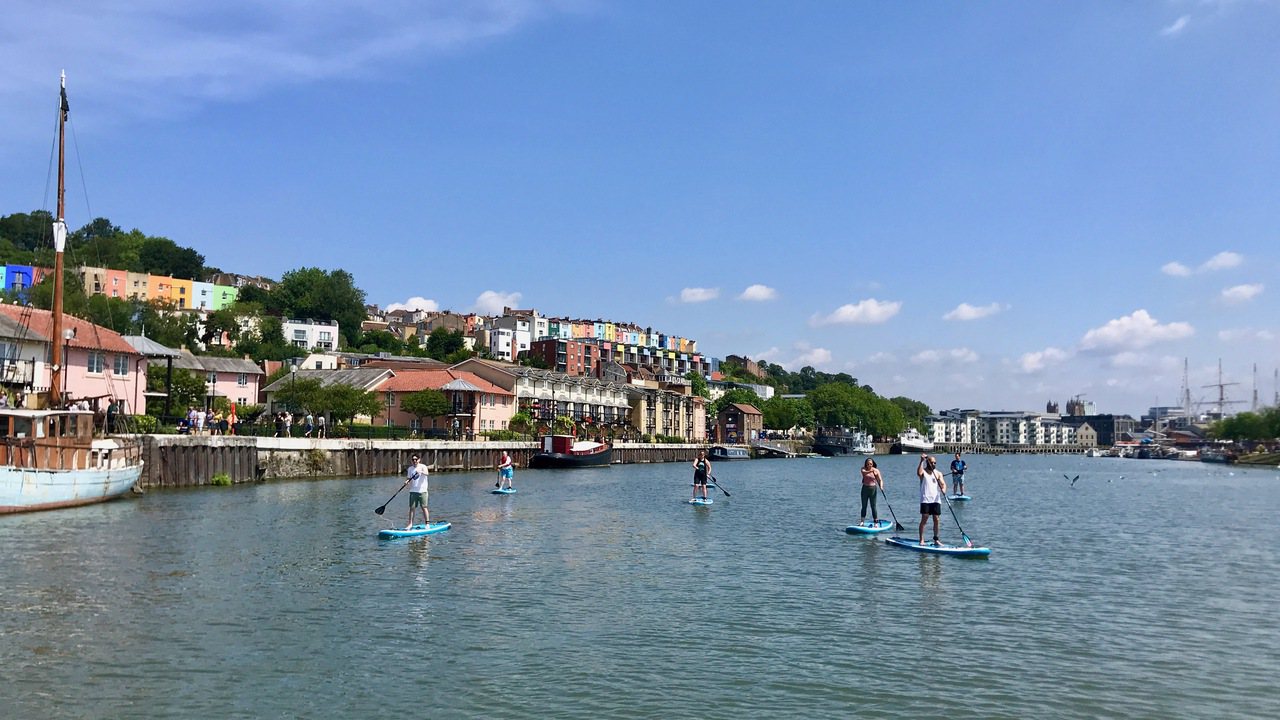 Paddle Boarding along the Harbour with SUP Bristol