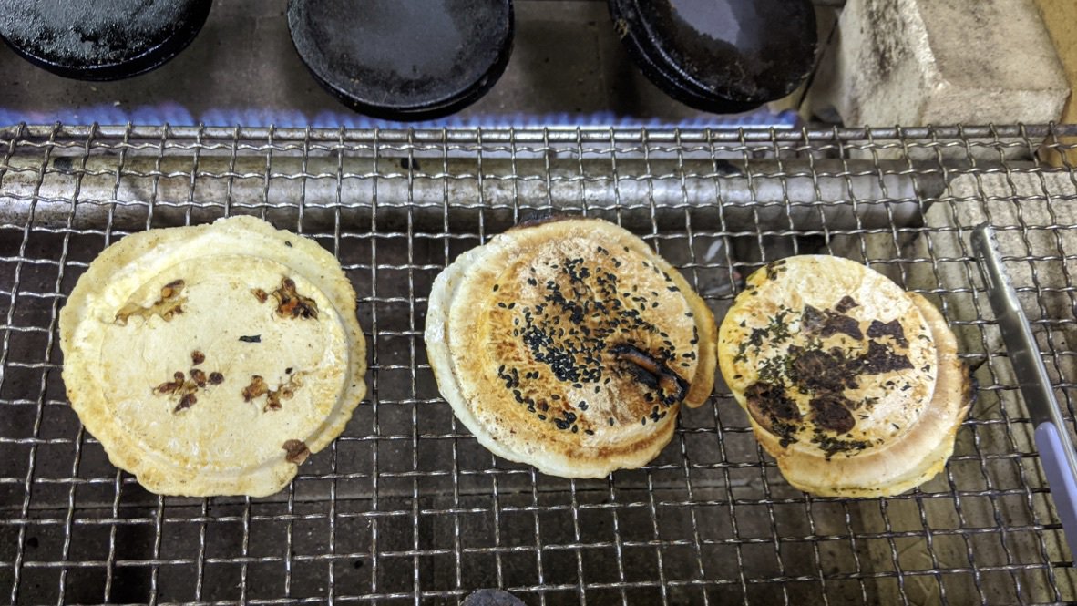 Senbei making in Takko