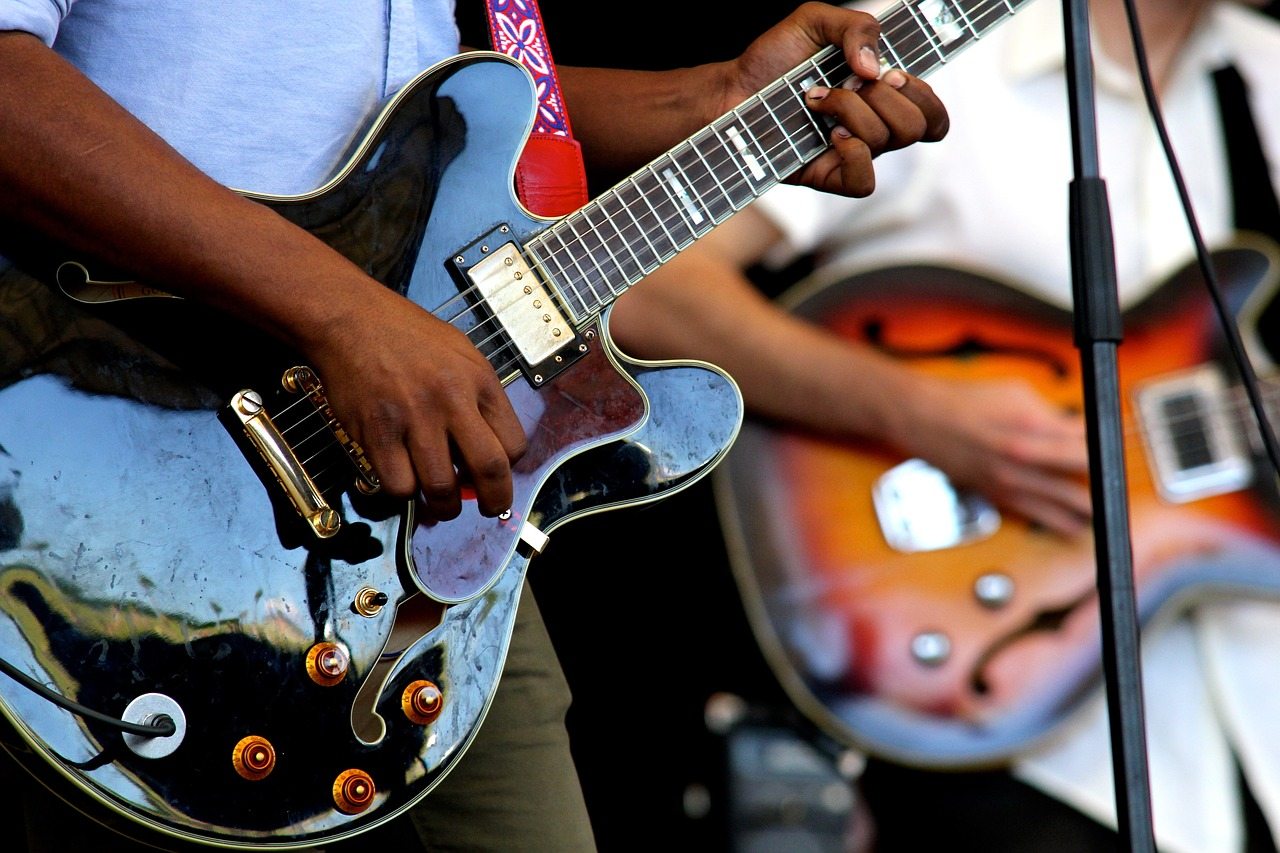 two electric guitars